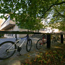 faculty building with bikes in foreground