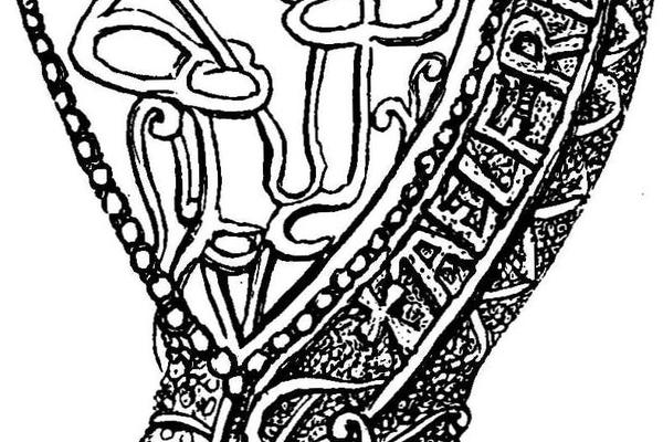 19th century illustration of the Alfred jewel