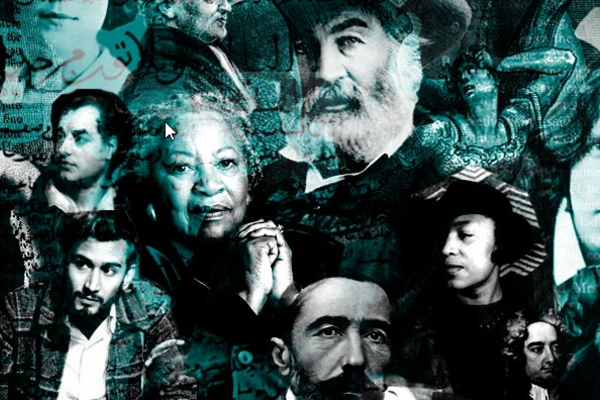 Montage of writers who feature on Great Writers Inspire website
