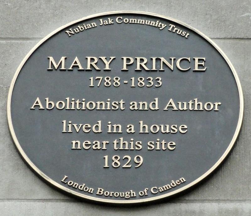 Mary Prince plaque mary prince plaque