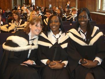 English Faculty alumna Clare Williams and friends